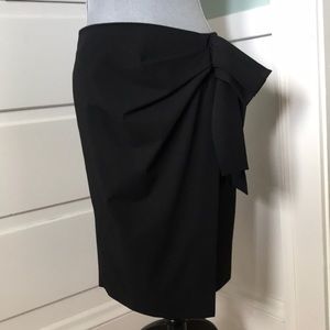 NWT $298 Rachel Roy drape wrap skirt black 8